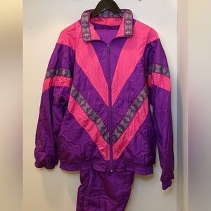Colorful Vintage Women's Windbreaker with matching Pants